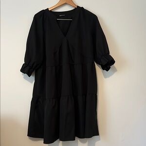 SHEIN Black Midi Dress